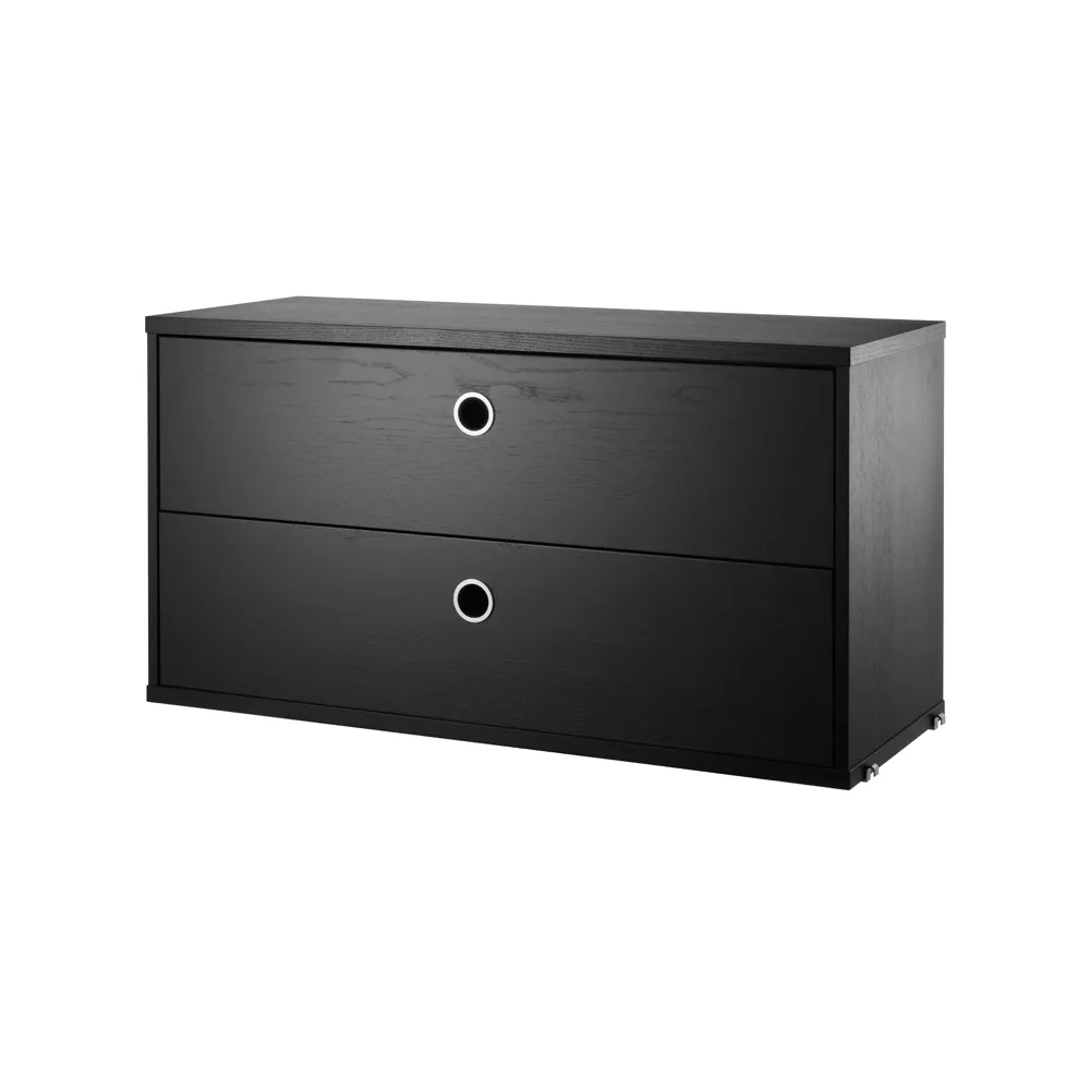 String sekcja szufladowa, pudełko czarny bejc, 78x30 cm String