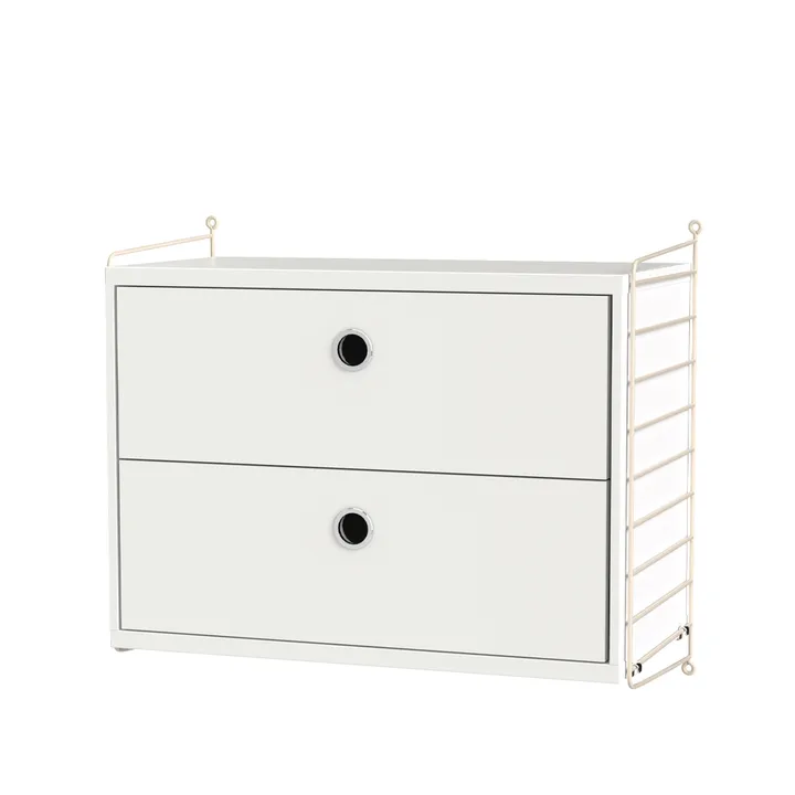 String sypialnia biała & beżowa - Kombinacja A - String