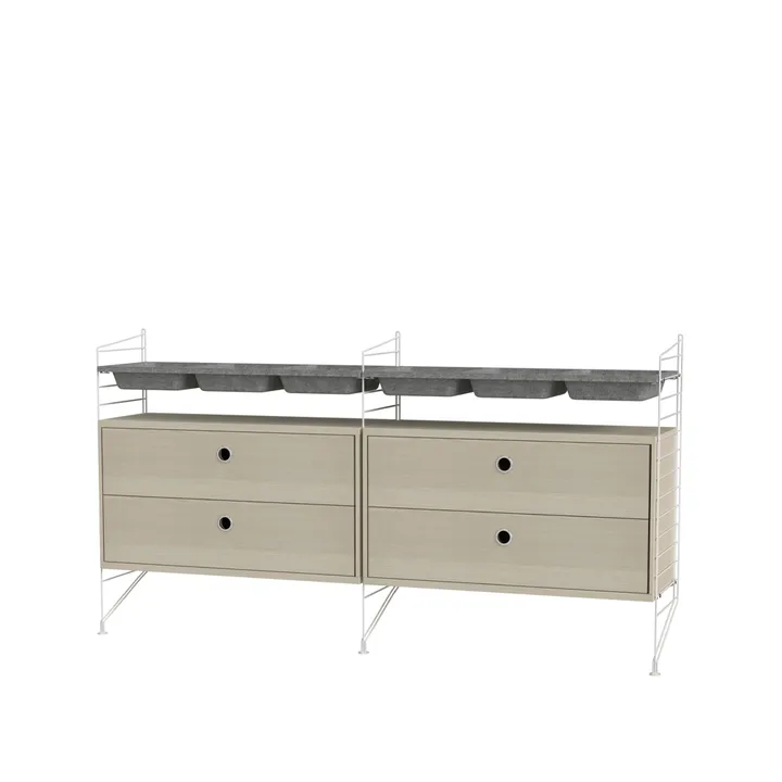 String sypialnia jesion & biel - Kombinacja G - String