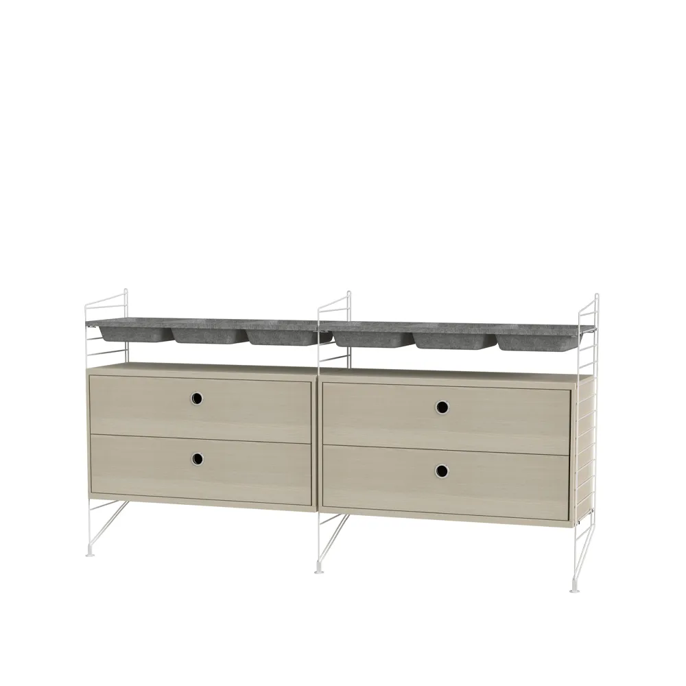 String sypialnia jesion & biel - Kombinacja G String