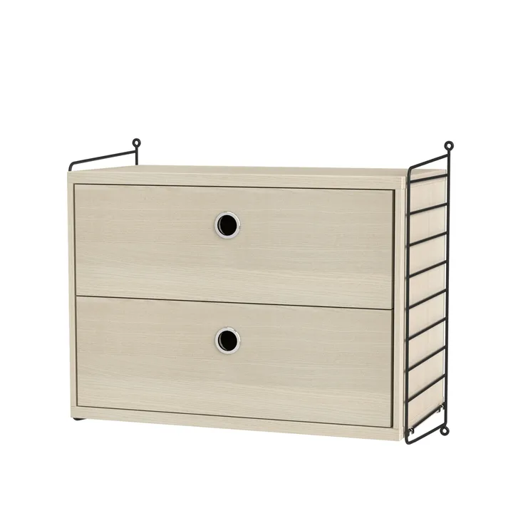 String sypialnia jesion & czerń - Kombinacja A - String