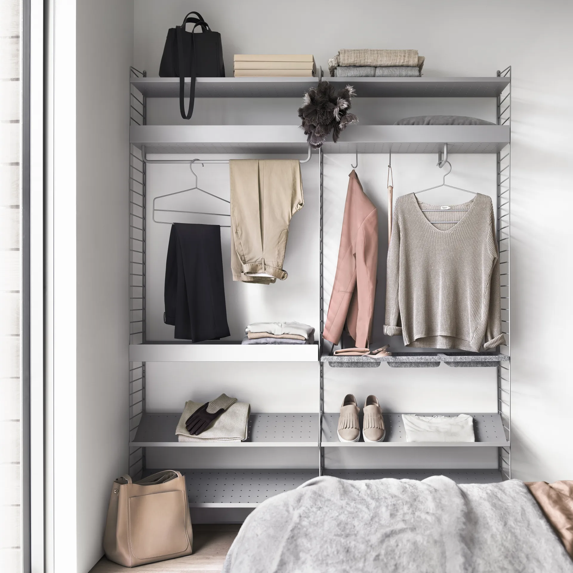 String wieszak 4-pakiet, Beżowy String