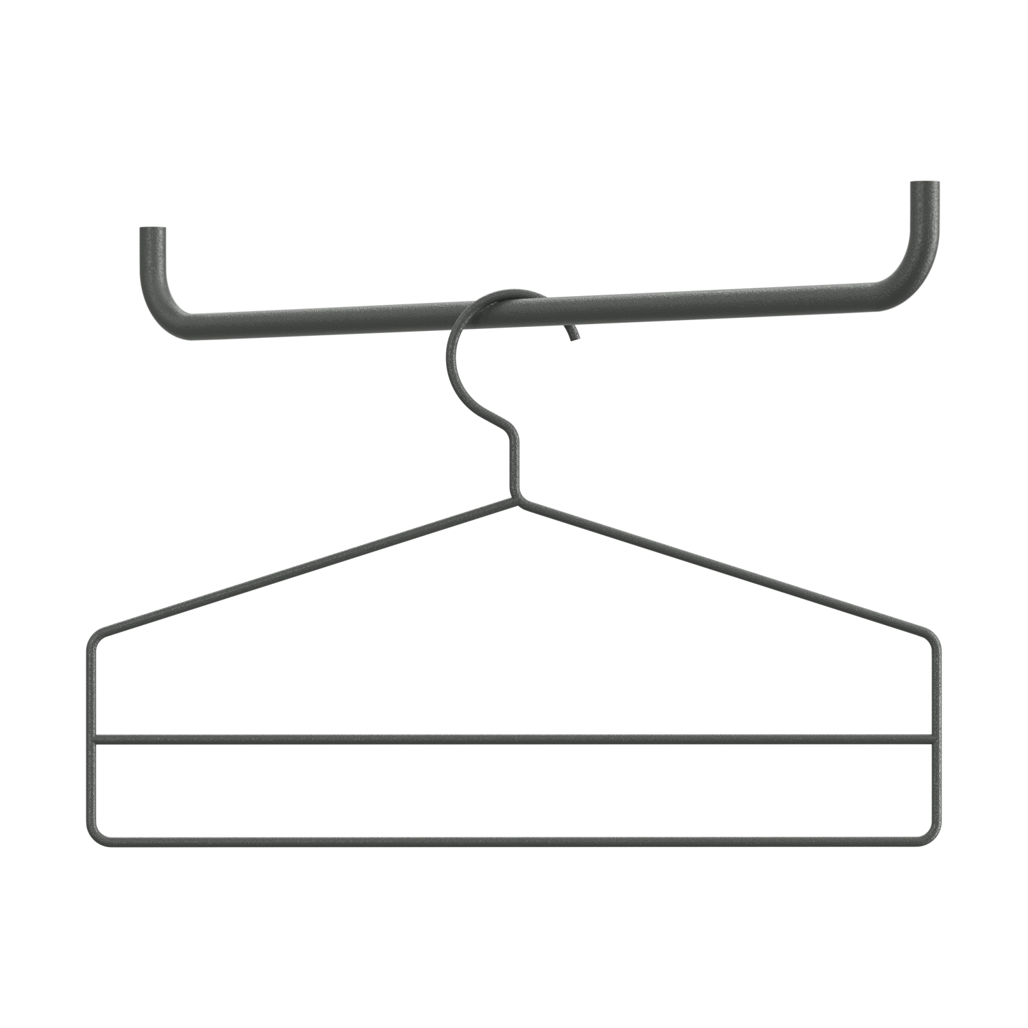 String String wieszak 4-pakiet Ciemnoszary | Skandynawski Design | Wieszaki na ubrania | Szary
