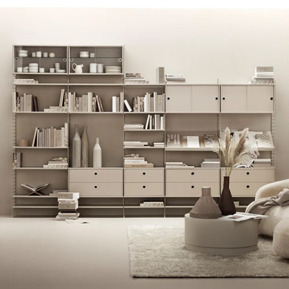 String witryna biała 78 cm, beżowy String