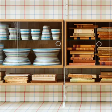 String witryna biała - Pudełko czarny bejc, 78x30 cm - String