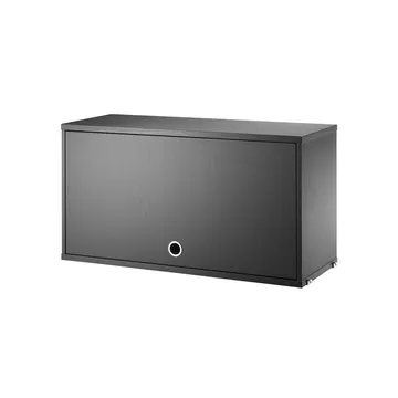 Szafka wisząca String - Skrzynia czarny bejca, 78x30 cm - String