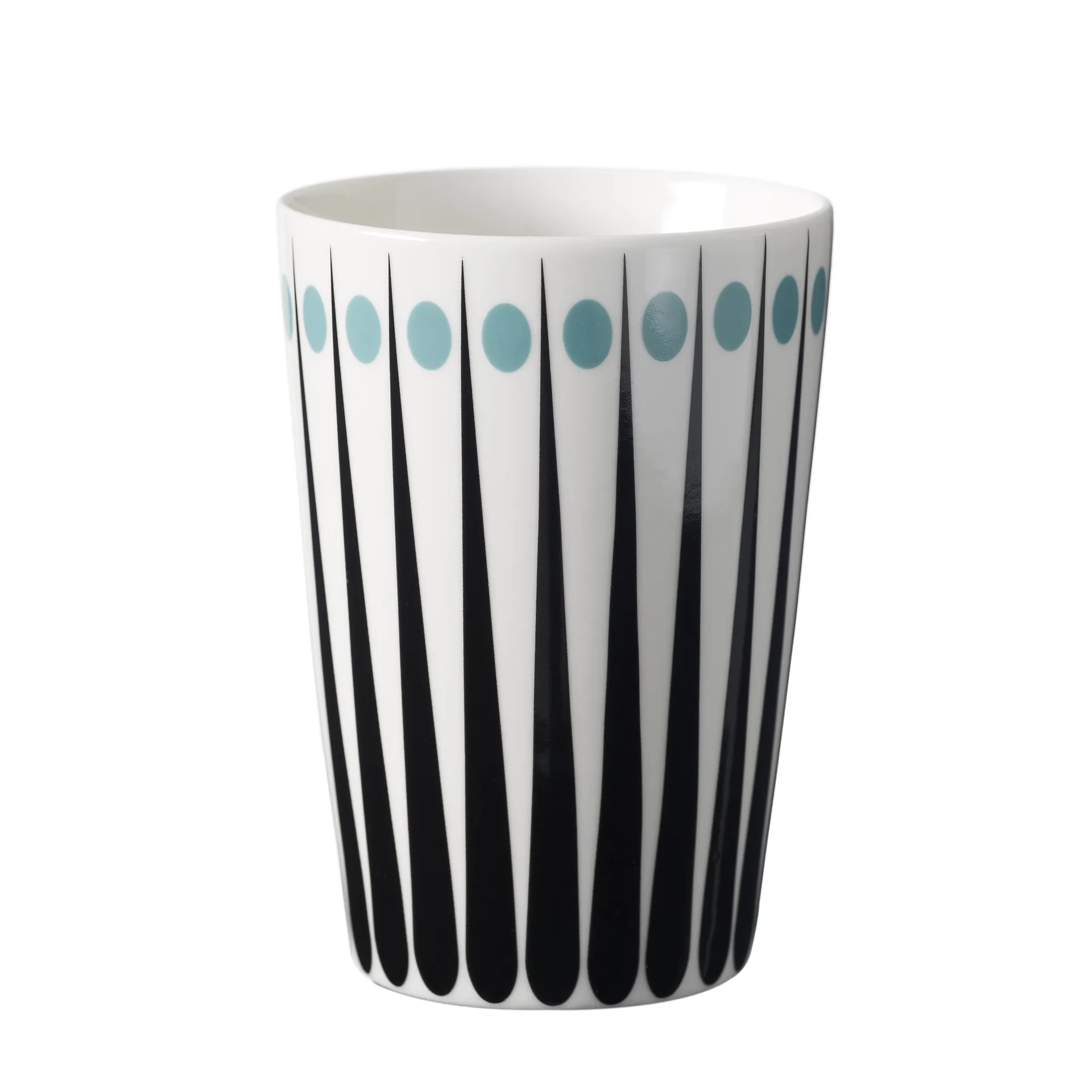 Kubek Amanda, white-aqua (jasnoniebieski) Superliving