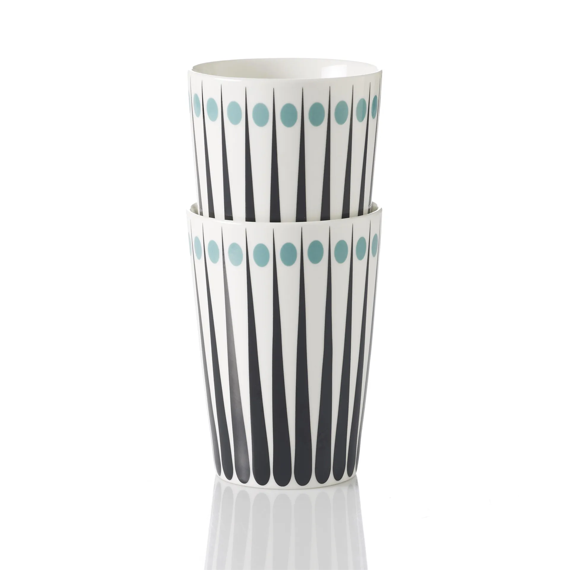 Kubek Amanda, white-aqua (jasnoniebieski) Superliving