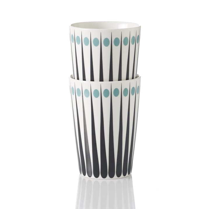 Kubek Amanda, white-aqua (jasnoniebieski) Superliving