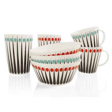 Kubek do herbaty Amanda - white-aqua (jasny niebieski) - Superliving