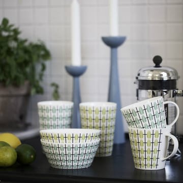 Kubek Olivia - biel i limonkowa zieleń - Superliving
