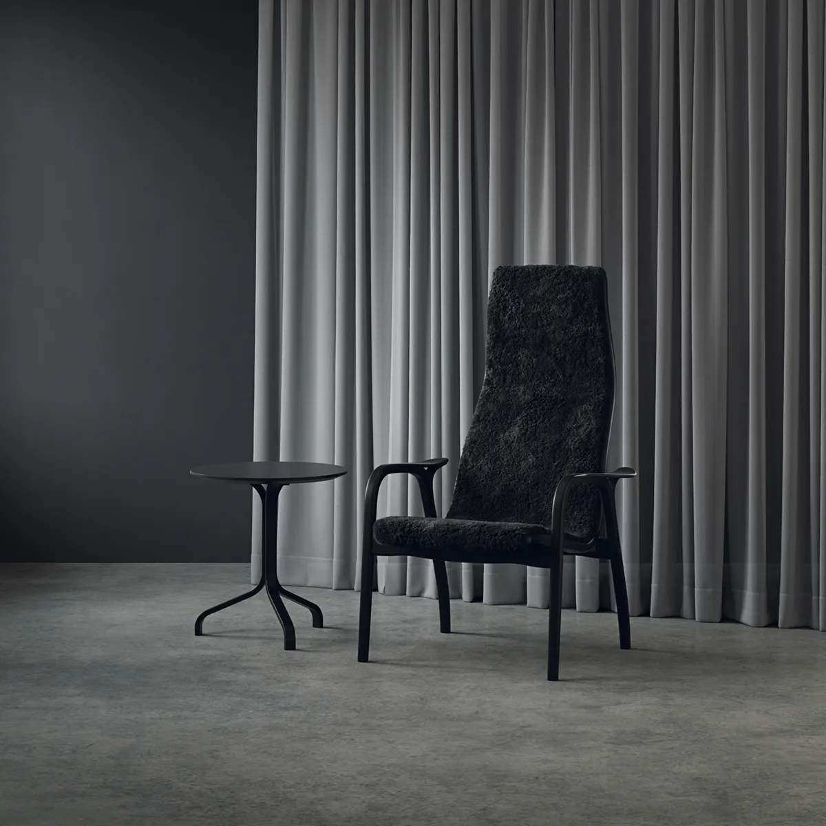 Deska Lamino 49 cm, Buk barwiony na czarno Swedese