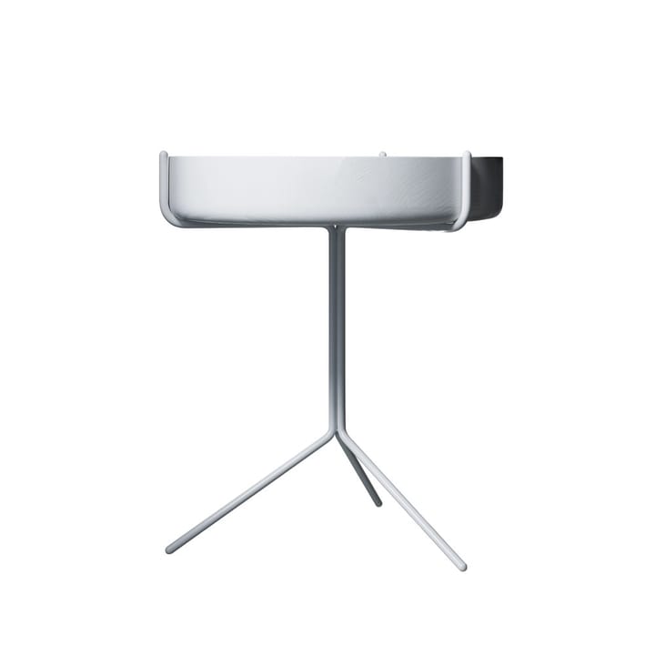 Drum stół  - Biały laserowo wys.46cm-biały stojak - Swedese