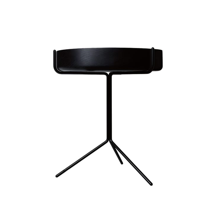 Drum stół  - Czarny laserowany-wys.46cm-czarny stojak - Swedese