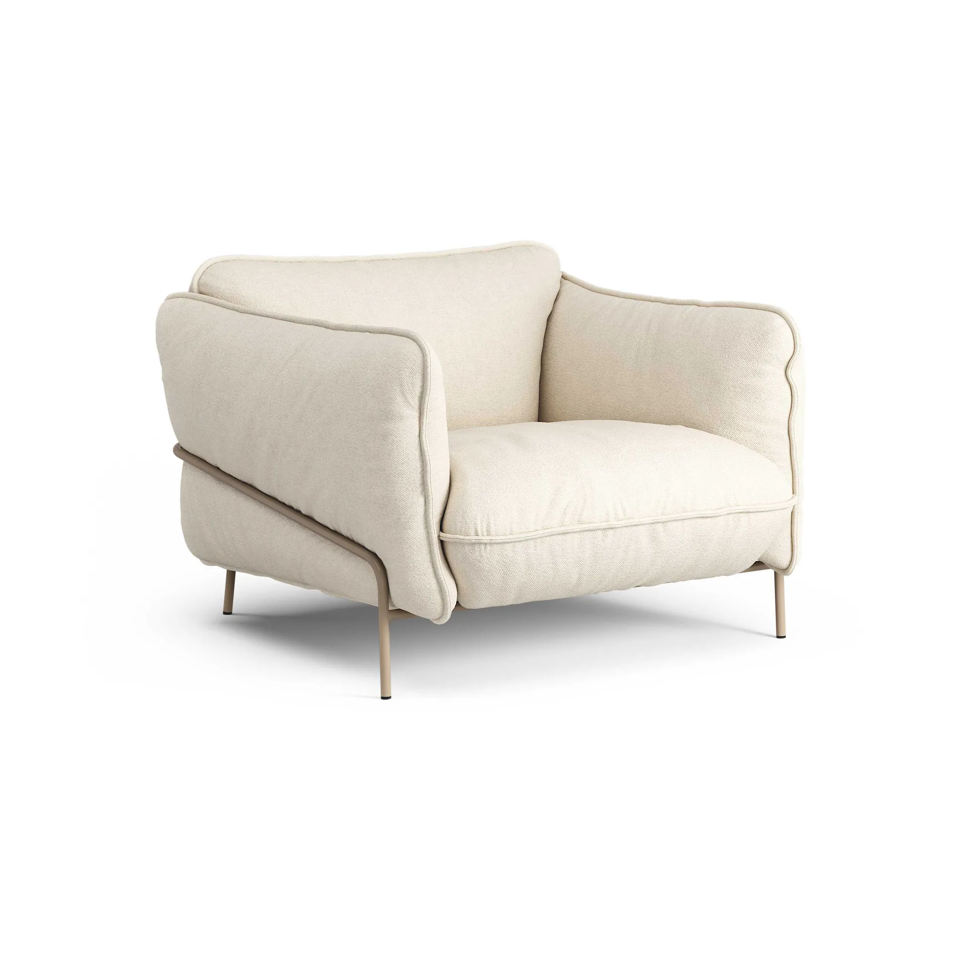Fotel Continental, Sealife Light beige/white-nutmeg Swedese