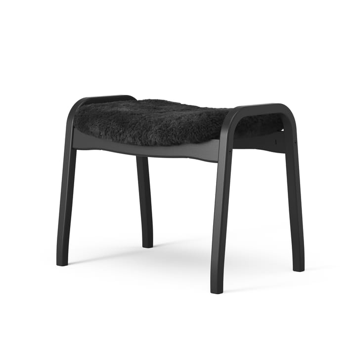 Fotel i podnóżek lakierowany Black Edition, Czarny Swedese