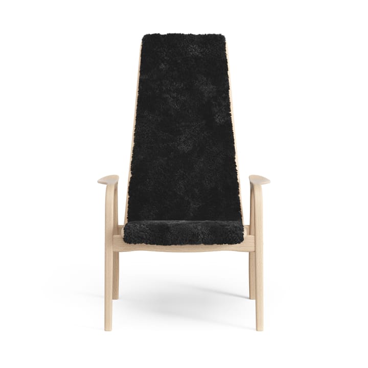 Fotel Lamini buk lakierowany/skóra owcza, Black (czarny) Swedese