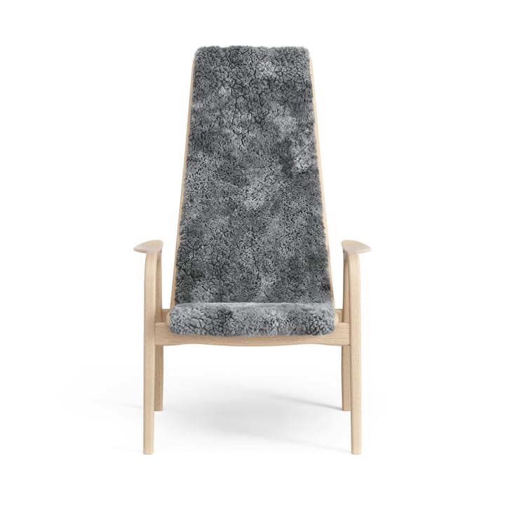 Fotel Lamini buk lakierowany/skóra owcza, Scandinavian Grey (szary) Swedese