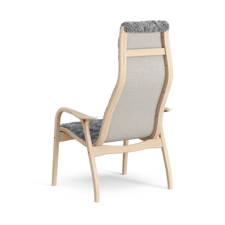 Fotel Lamini buk lakierowany/skóra owcza, Scandinavian Grey (szary) Swedese