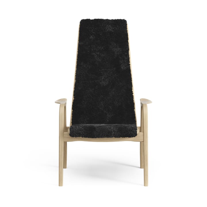 Fotel Lamini dąb lakierowany/skóra owcza, Black (czarny) Swedese