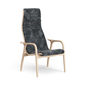 Fotel Lamino buk lakierowany/skóra owcza - Charcoal (ciemnoszary) - Swedese