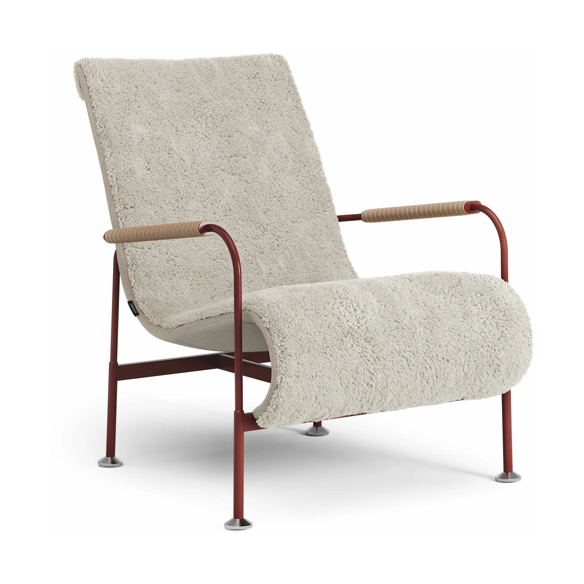 Fotel Serpentine, Skóra owcza Moonlight-red-tärnsjö Nature Swedese