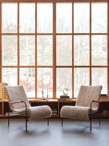 Fotel Serpentine - Tkanina Romo Linara Rye-chrom - Swedese