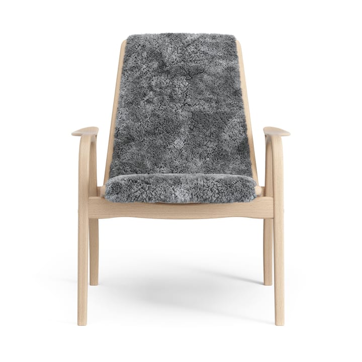 Fotel z laminatu buk lakierowany/skóra owcza, Scandinavian Grey (szary) Swedese