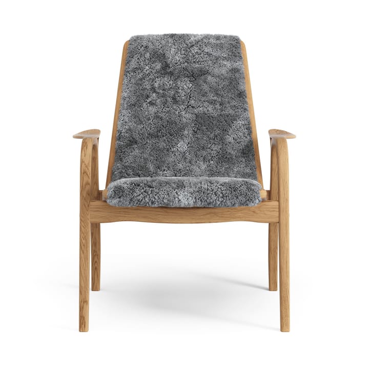 Fotel z laminatu dąb olejowany/skóra owcza, Scandinavian Grey (szary) Swedese