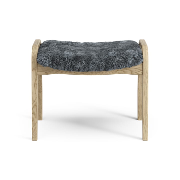 Lamini podnóżek dla dzieci dąb lakierowany/kożuch, Charcoal (ciemnoszary) Swedese