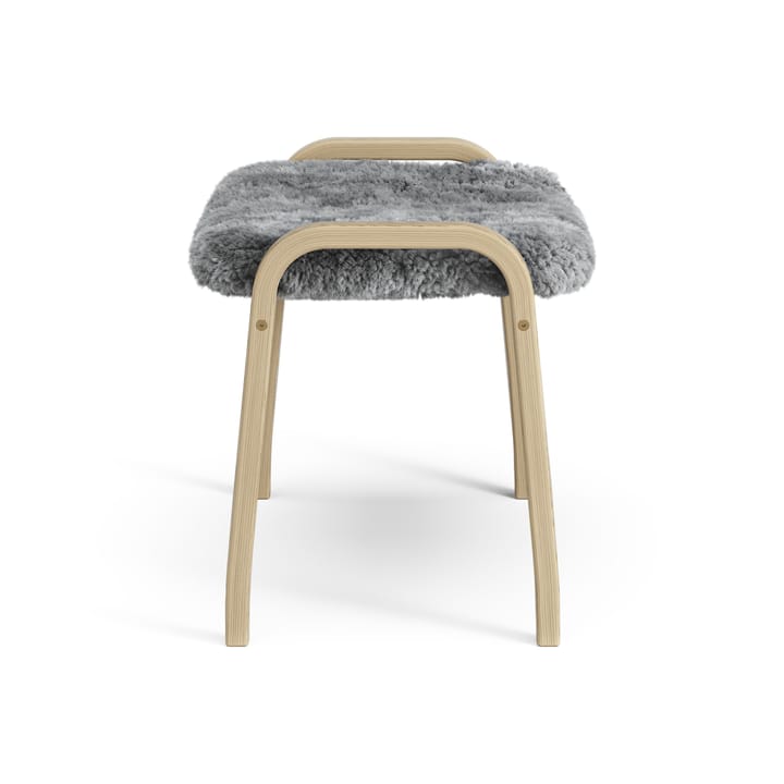Lamini podnóżek dla dzieci dąb lakierowany/kożuch, Scandinavian Grey (szary) Swedese