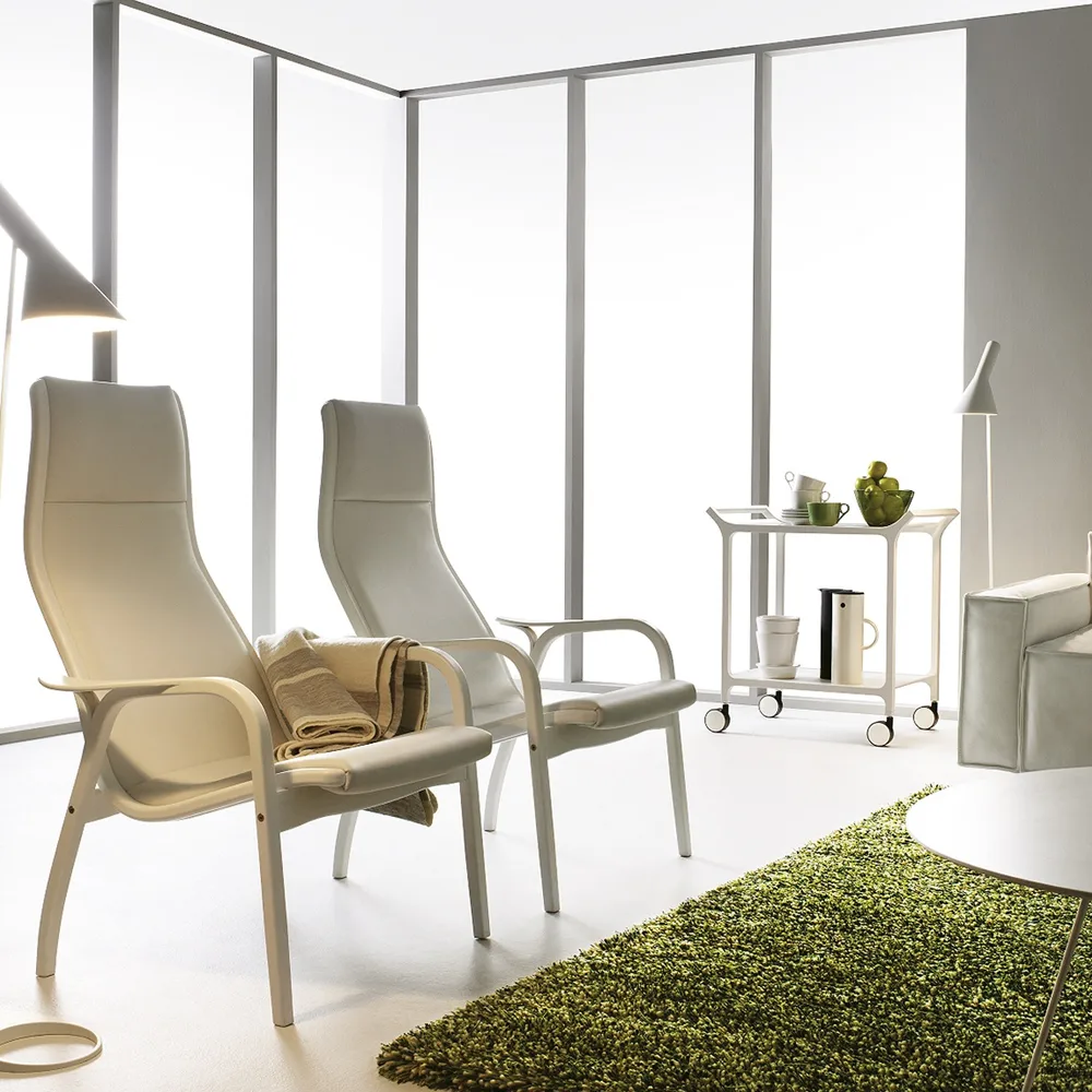 Lamino fotel, Dąb olejowany na czarno-skórę Swedese