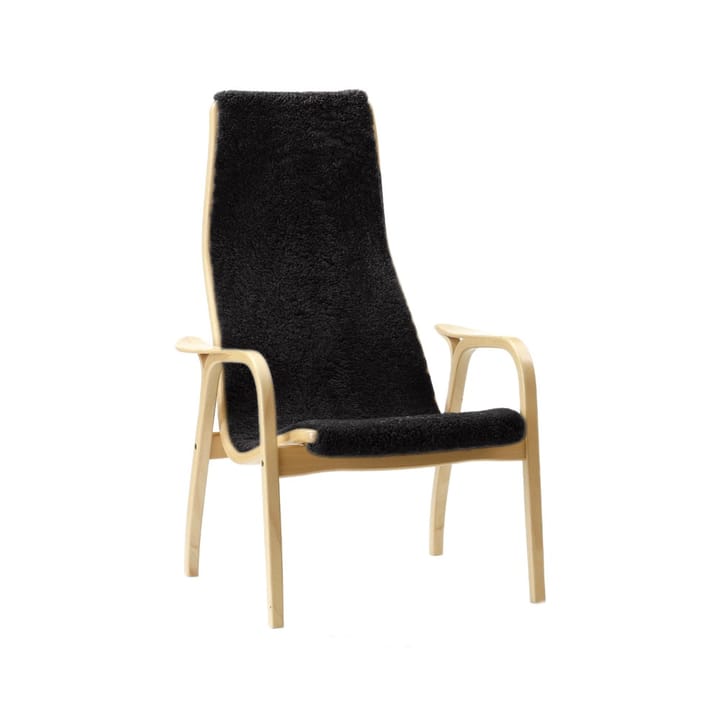 Lamino fotel - fårskinn black, bejcowany na czarno stojak z drewna bukowego - Swedese