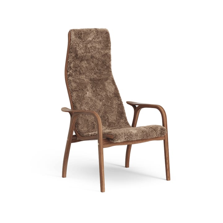 Lamino fotel - owcza skór, sahara, orzech lakierowany - Swedese