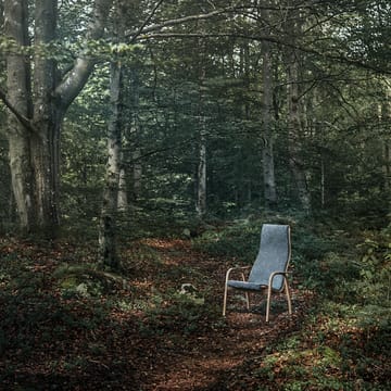 Lamino fotel - owcza skóra,charcoal, orzech lakierowany - Swedese