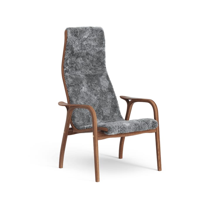 Lamino fotel - owcza skóra,skandynawska grey, lakierowany orzech,dąb olejowany - Swedese