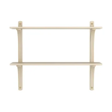 Levi półka - Lakierowany jesion-mosiądz, 2 półki, 90 cm - Swedese