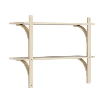 Levi półka - Lakierowany jesion-mosiądz, 2 półki, 90 cm - Swedese