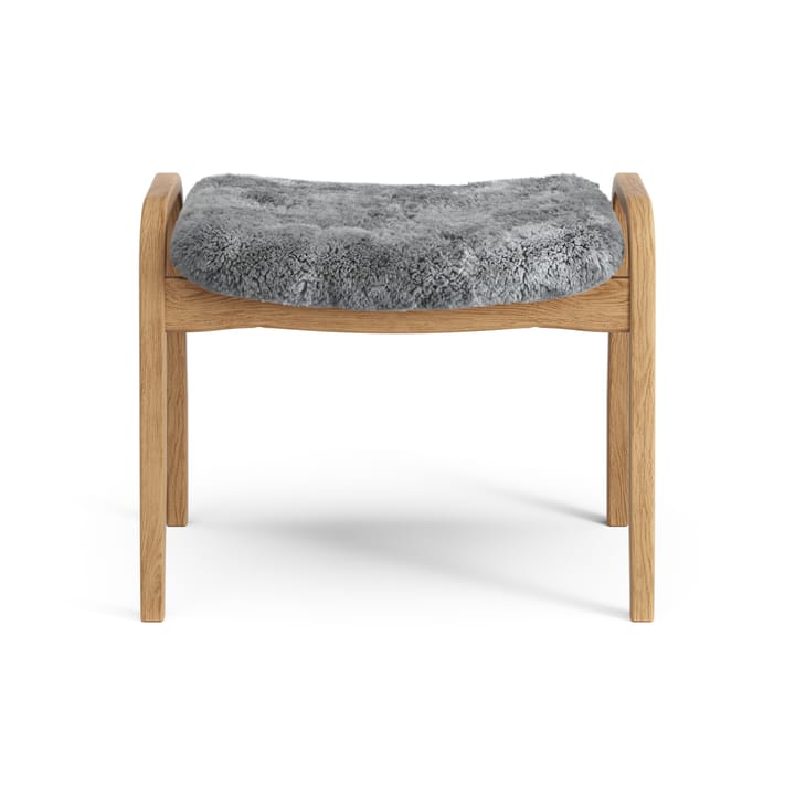 Podnóżek Lamino dąb olejowany/skóra owcza, Scandinavian Grey (szary) Swedese