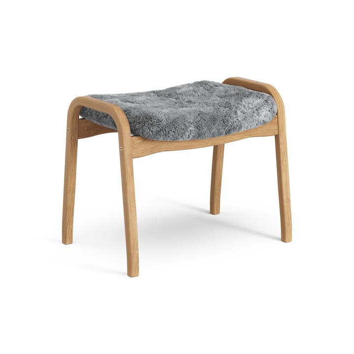 Podnóżek Lamino dąb olejowany/skóra owcza, Scandinavian Grey (szary) Swedese