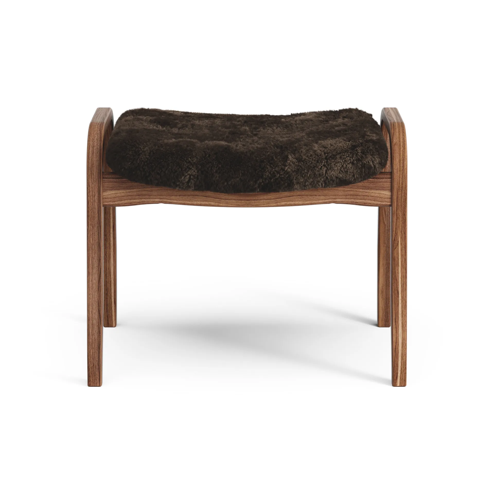 Podnóżek Lamino orzech olejowany/skóra owcza, Espresso (brąz) Swedese