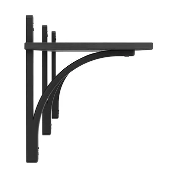 Półka Levi, 1 półka - Czarny bejcowany jesion-aluminium, 180 cm - Swedese