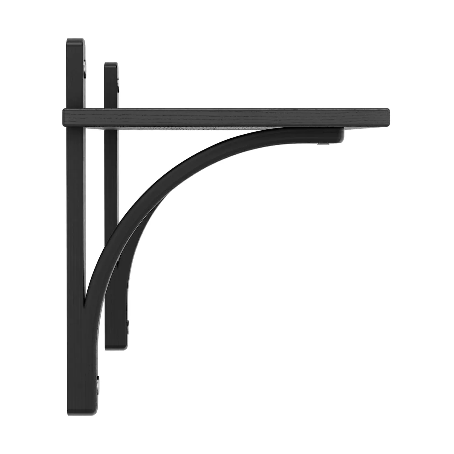 Półka Levi, 1 półka, Czarny bejcowany jesion-aluminium, 90 cm Swedese