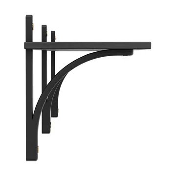 Półka Levi, 1 półka - Czarny bejcowany jesion-mosiądz, 180 cm - Swedese