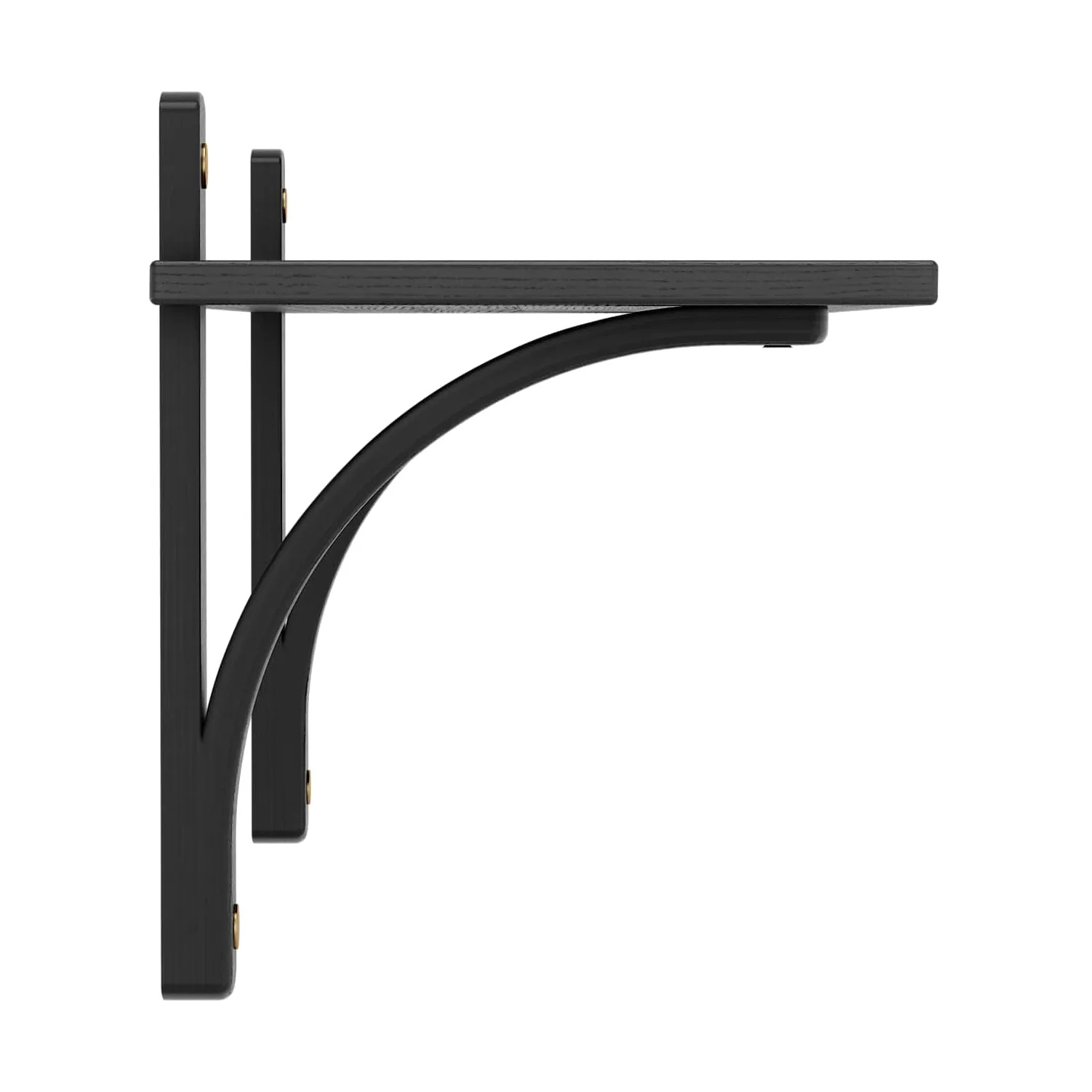 Półka Levi, 1 półka, Czarny bejcowany jesion-mosiądz, 90 cm Swedese