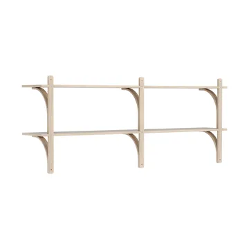 Półka Levi - Bielony dąb-mosiądz, 2 półki, 180 cm - Swedese