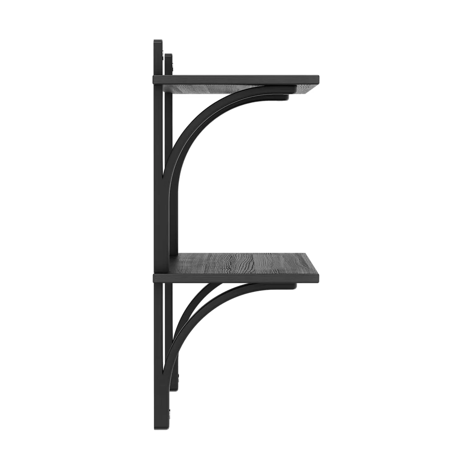 Półka Levi, Czarny jesion-stal nierdzewna, 2 półki, 90 cm Swedese