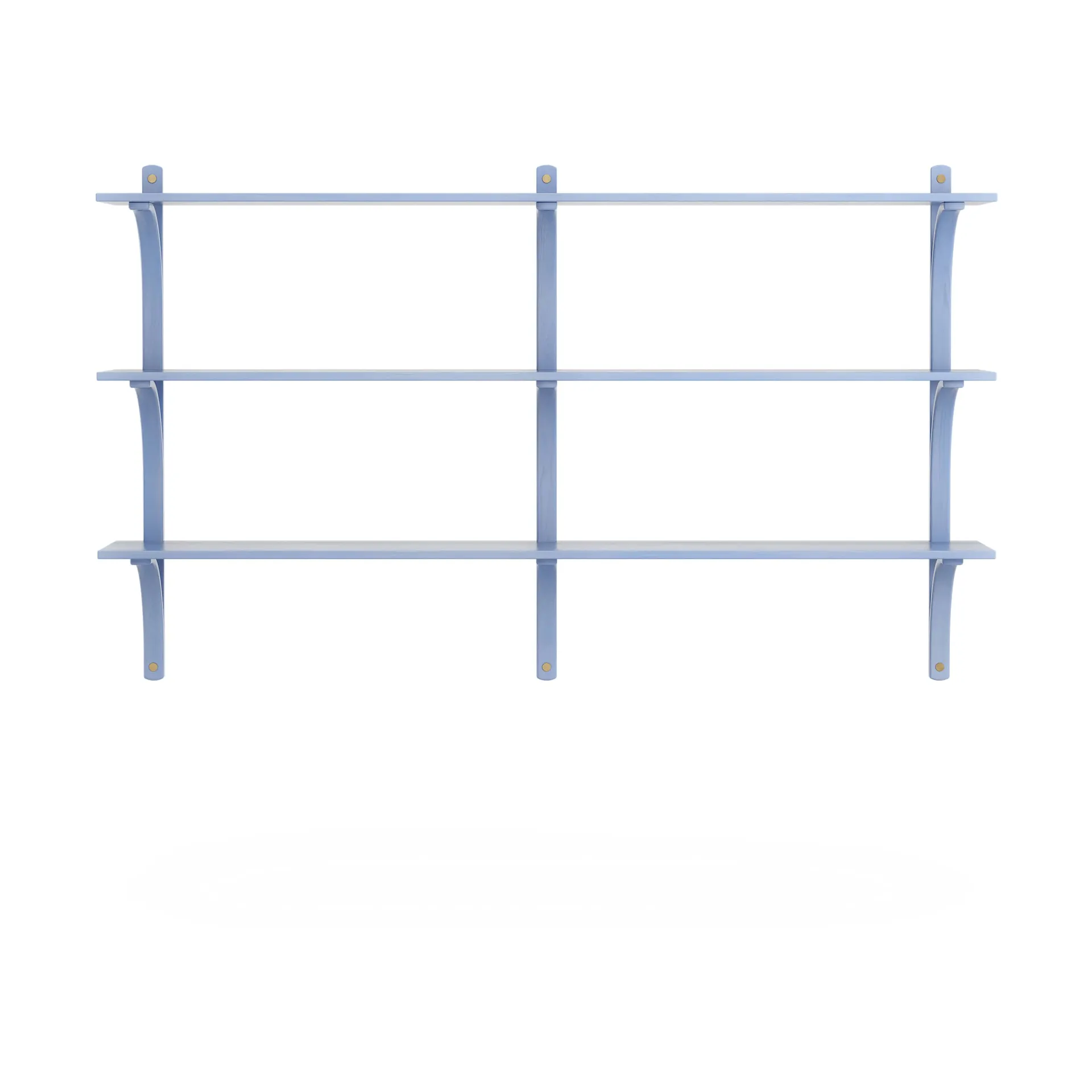 Regał Levi, 3 półki, ILKE Blue-mosiądz, 180 cm Swedese