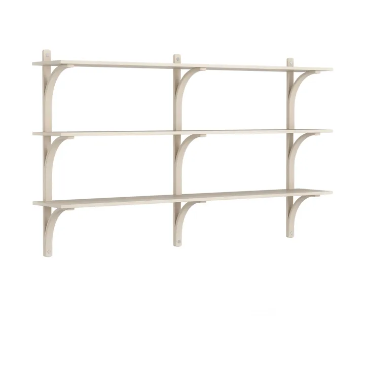 Regał Levi, 3 półki - Jesion bielony-aluminium, 180 cm - Swedese