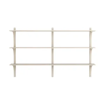 Regał Levi, 3 półki - Jesion bielony-aluminium, 180 cm - Swedese